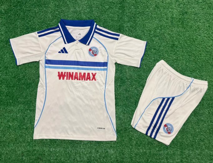 Kids-Strasbourg 25/26 Away White Soccer Jersey